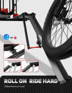 Tire-Clamp E-bike Rack with Ramp | 200lbs
