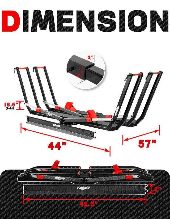 Tire-Clamp E-bike Rack with Ramp | 200lbs